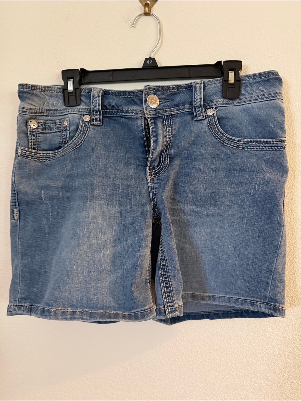 Seven7 Medium Blue Denim Jean Shorts